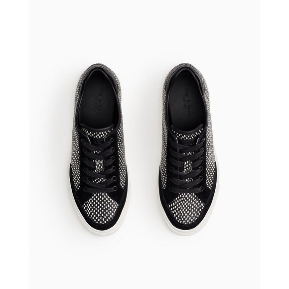 Rag & Bone RB Army Low Snake-Print Leather Sneakers Men’s Size 8 - Picture 1 of 12